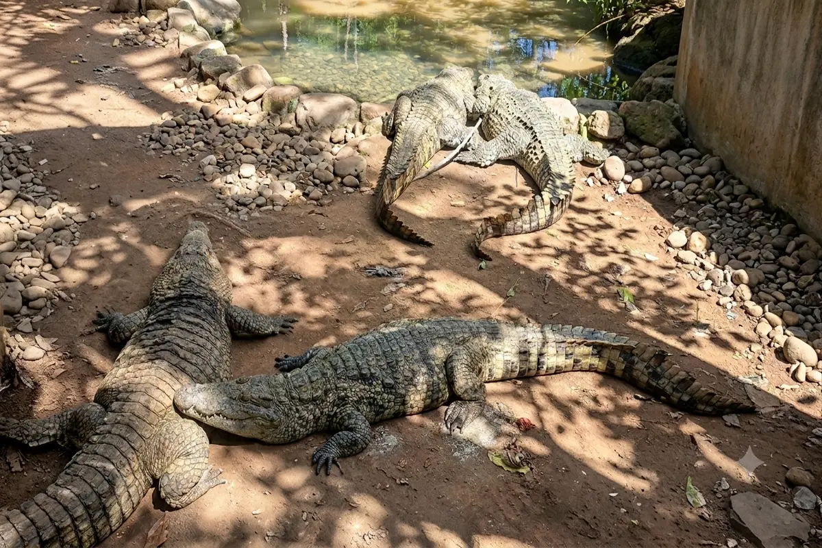 Nile crocodile at Lemuria Land Park in Madagascar