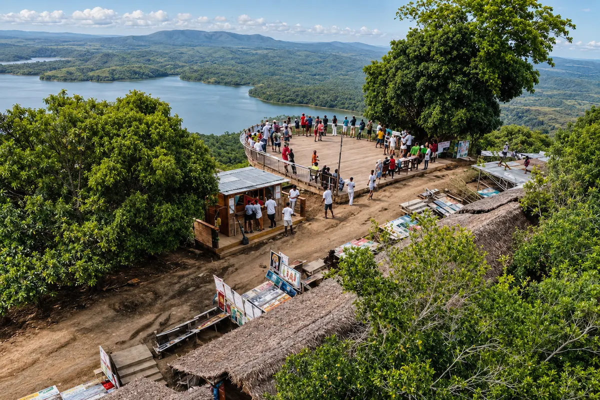 Panoramic view of Nosy Be from Mont Passot