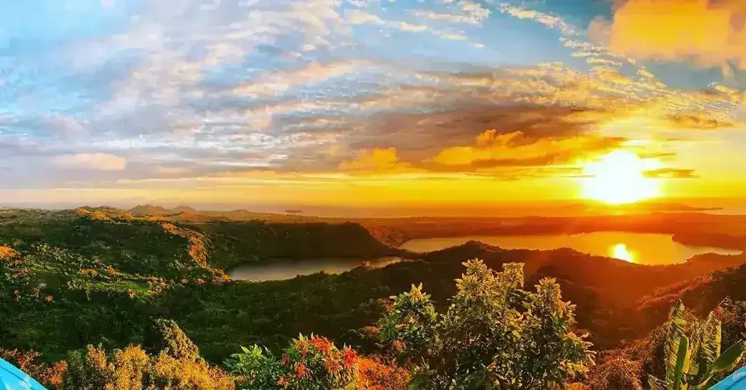 Stunning sunset view over the coastline of Nosy Be Madagascar